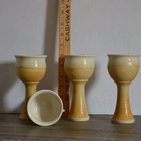 Set of Handmade Pottery Goblets - Picture 3 of 5
